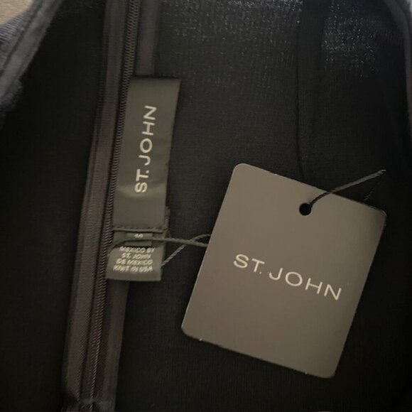 NWT St. John Caviar Knit Pencil Skirt 10 - Picture 2 of 4